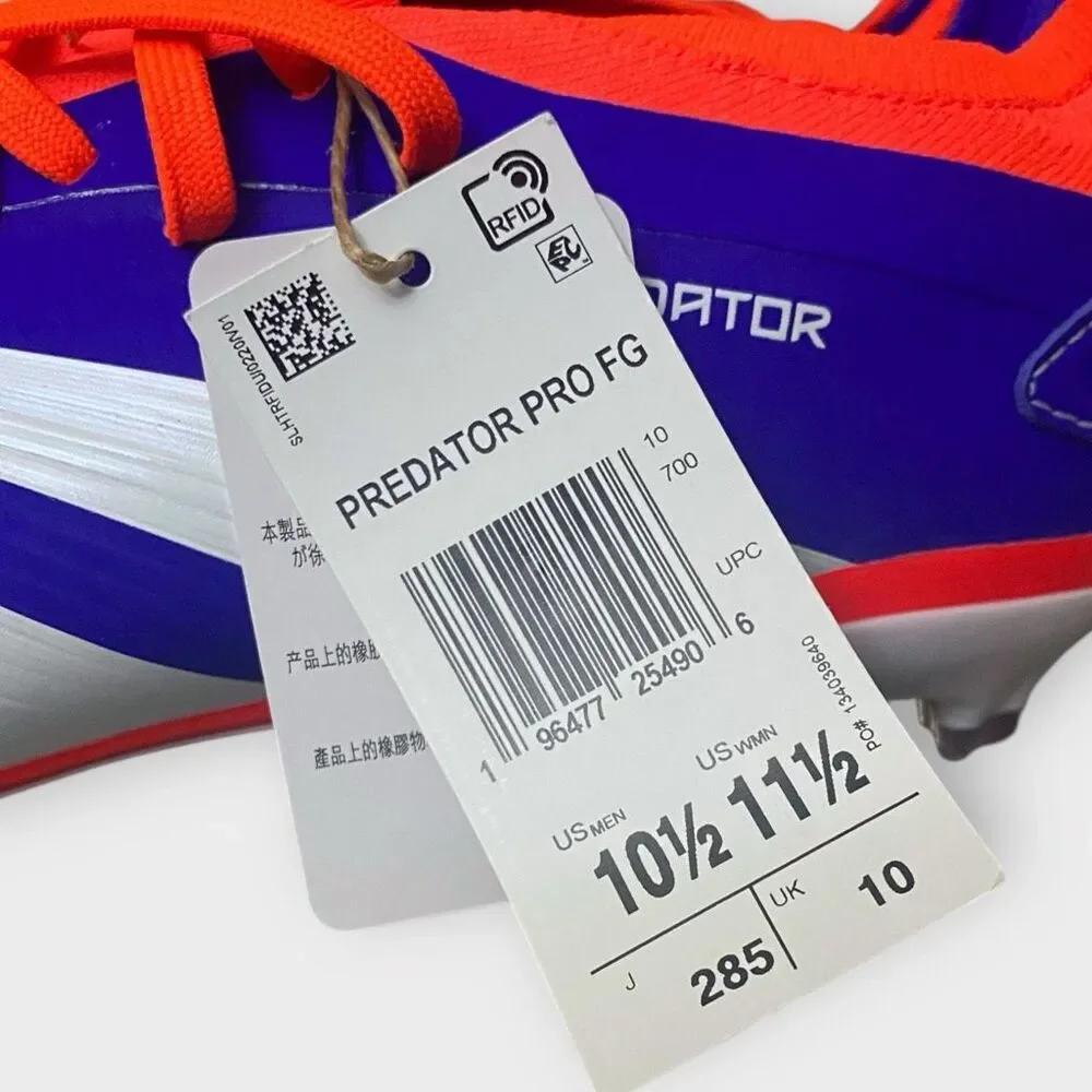 Adidas Predator Pro Elite FG Soccer Cleats Lucid Blue Orange size 10.5 IF6330 - Picture 11 of 12